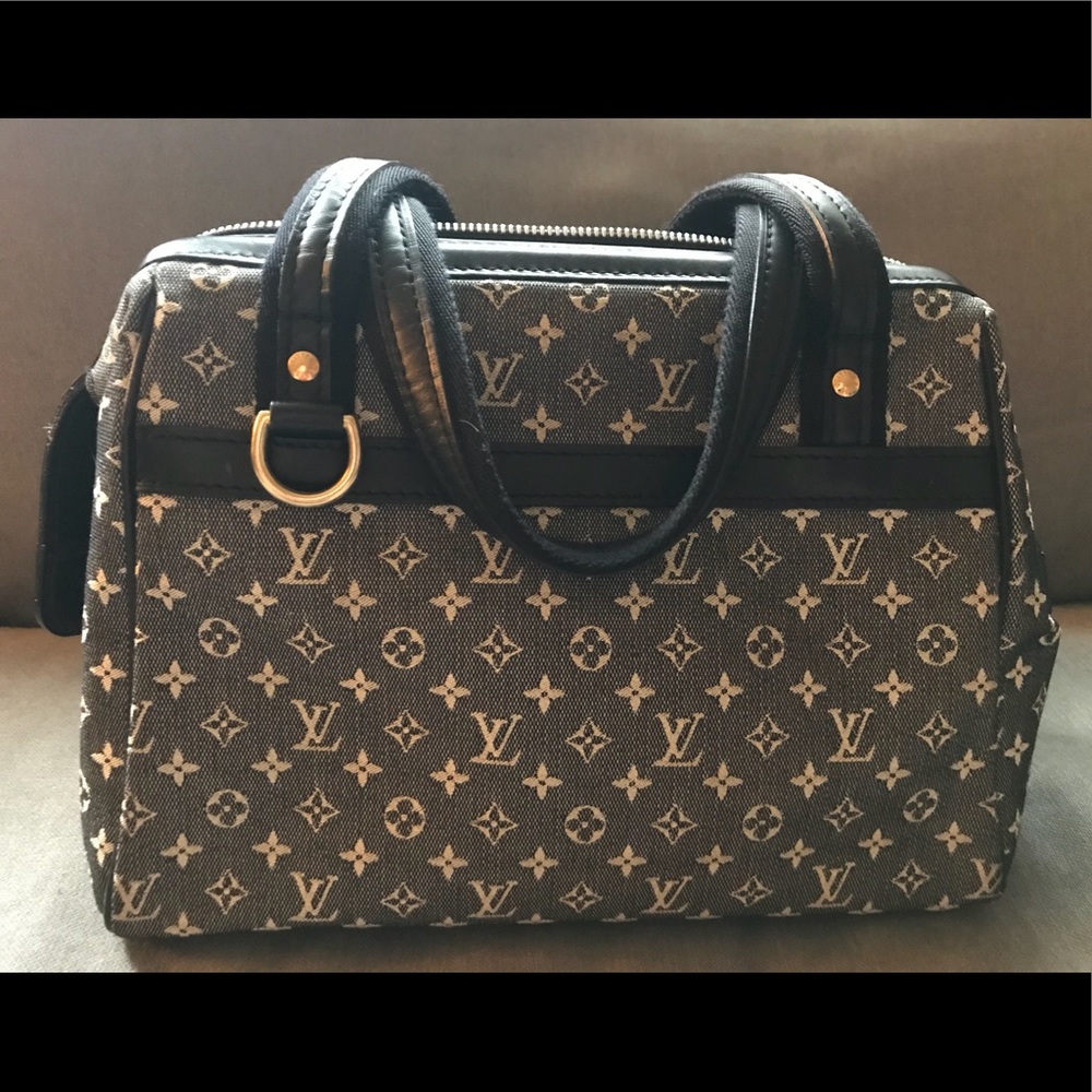 Louis Vuitton monogram Black/Denim Canvas Satchel